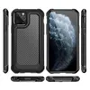 Kolfiber stötsäkra hybridfall för iPhone XS 11 12 Pro Max XR 6 7 8 Samsung S20 plus ultra