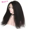 ベビーヘアで摘み取られたレースウィッグブラジル人レミーキンキーストレートヒューマンヘアウィッグgluelless 13x1レースパーツウィッグス180インチ4284589