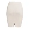 Muyogrt Dames Kantoor Midi Potlood Rok Stretch Bodycon Tube Dames Solid Skinny Gebreide Hoge Taille Herfst Mode Hot 201110