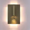 Topoch Wall Lamp LED 듀얼 스위치 2X USB 포트 침실 백라이트 및 독서 로프트 조절 가능한 야간 조명 실내 조명 비품 매트 화이트/브론즈