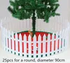 Christmas Decorations 25pcs White Plastic Tree Fence Rail Xmas House Party Decoration DIY Decor1