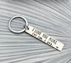 Kreatywne breloki ze stali nierdzewnej Kocham cię najwięcej więcej Koniec Win Wygraj pary Keychain Metal Key Holders Party Favor Sn1787