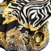 New Spring Silk Sarongs Scarf Women Designer Zebra Print Shawl Foulard Femme Summer Beach Cover-up Long Pareo for Ladies