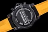 GF XB0170E4 ETA A7750 Automatisk kronograf Volcano Special Polymer Mens Watch PVD Black Dial Nylon Leather PTBL Super Edition PUR288A