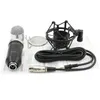 New BM-8000 Professional Studio Microphone Wired Condenser Sound Recording Microfone with Stand Holder and Sound Card