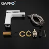 GAPPO basin faucets basin mixer sink faucet bathroom water mixer white brass faucets water faucet deck mount torneira T200710