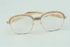 20 -selling top-quality Stainless Steel temples eyeglasses high-end diamonds eyebrow frame 1116728-A Size 60-18-140mm272S