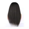 Glueless kinky Kinky rechte menselijk haarpruiken voor zwarte vrouwen remy haarpruiken met babyhaar 150 Dichtheid natuurlijke kleur9602480