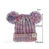 Çocuk Tasarımcı Şapkalar Kapaklar Bebek Kış Şapkaları Toptan Çocuklar Örme Pom Poms El Yapımı Yün Beanies Kız Erkek Bonnetler Zy9c