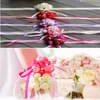 Color Rose Wrist Corsage Bridesmaid Sisters Hand Flower Artificial Bride For Wedding Party Decoration Bridal Prom 1pc FX471-41