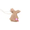 Pasen Jute Rabbit Hanging Flag Vintage Jutes Party Bunting Garland voor Happy Easterparty HangingDecoration Partys Supplies LLS619-WLL