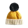 Nuovo Autunno Inverno Bambino Bambini Cappello lavorato a maglia Berretti color caramella Palla di lana Bambini Berretti lavorati a maglia Cappelli per ragazze