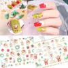 Boże Narodzenie Nail Art Naklejki 3D Nail naklejki naklejki Manicure Brązowanie Choinki Santa Claus Snowflake Hat Socks Dekoracja