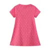 Été filles robes coton girafe broderie à manches courtes rayure mignon enfants vêtements enfant en bas âge robes Costume