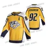 Nashville Predators Jersey 2021 Reverse Retro 95 Мэтт Дюшен 59 Роман Джози 92 Райан Йохансен 9 Филип Форсберг 35 Пекка Ринне Хоккейные майки