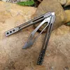 Theone Balisong Orca Killer Whale Butterfly Trainer Training Knife D2 Blade CNC Titanium Handle Jilt Swing Knife Triton Squid Hom Basilisk Snake BM51 EX10 Nautilus