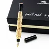 Jinhao Brand Gold Dragon Business Gift Fountain Pen 0.5mm Fine Nib Metal Writing Ink Pens School Office Stationery Y200709