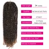 Passion Twist Hair 24 "Pre-looped Passion Twist Crochet Braids Bohemian Hair Twist Synthetic flätning Hårförlängningar LS01