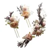 Braut Mori Kopfschmuck Trockene Spitze Prinzessin Blume Haar Pinch Set Koreanische Braut Hochzeit Haarschmuck Y200409