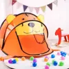 Портативный тигр детский мультфильм Дети, пересекающие дом на открытом воздухе Большой всплывающий игрушечный палатка для детской сети для детского мяча яма для бассейна LJ200923