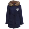 Nuevo Abrigos acolchados de Invierno para mujer, chaqueta acolchada de algodón, Parkas de largo medio, colcha con capucha gruesa y cálida, prendas de vestir para la nieve, Abrigos