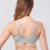 Femmes Plus Taille Soutien-gorge Couverture complète Ultra Mince Sous-vêtements en coton sans doublure Minimiseur sans fil Bralette Coupe B C D E F 90 100 110 115 201202