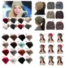 Drop Ship Hats Women Crochet Knit Cap Winter Warm Caps Female Knitted Stylish Hats Big Kids Hat