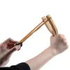 Children Wooden Slingshot Rubber String Fun Traditional Hunting Tools Kids Outdoor Play Sling Shots Shooting Toys