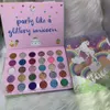 Drop shipping palette di ombretti impermeabili da 30 colori happy unicorn glitter party glitter eye pressed powder makeup