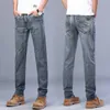 2020 Nouveaux Jeans pour hommes Classic Style Business Casual Advanced Stretch Stretch Fit Deniers Pantalons Gris Blue Pantalon Homme 201118