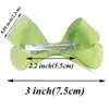50 Pcs 25 Colors 3" Small Hair Bows With Hair Clips For Girls Kids Mini Boutique Plain Knot Ribbon Bows Hairpin Hair Accessories LJ201226