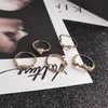 2021 Knuckle Rings for Women Charm Vintage Stackable Rings Set Girls Bohemian Retro Crystal Joint Finger Ring Gold Plated Ring