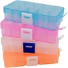 10 Grids Jewelry Storage Box Plastic Transparent Display Case Organizer Holder for Beads Ring Earrings Jewelry