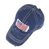 USA Flag Cowboy Denim lavage trous 4 couleurs Hat Caps de baseball ajusté pour l'homme Femmes extérieures sport à cheval Hat3659987