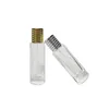 30ML Transparent Glass Perfume Spray Bottle Gold Silver Pump Atomizer Lid Clear Round Empty Cosmetic Packaging Refillable Vials