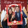 Kerstdecoraties Merry Family Po Booth Frame Paper bril Decoratie voor huis Selfie Xmas Pobooth Kerst Jaar1