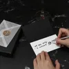 Cartão preto do aniversário que bronzeing convites cartão postal deseja bênção cartões de mensagem cartão pequeno com envelope