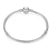 3 MM 925 Argent Plaqué Serpent Chaîne Bracelet Fit Authentique Européenne Balancent Charme Pour Les Femmes De Mode DIY Bijoux 10 pcs/lot PDRH028