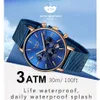 LIGE Frauen Mode Blau Quarzuhr Dame Mesh Armband Hohe Qualität Casual Wasserdichte Armbanduhr Frauen Uhr Reloj Mujer 201114