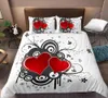 Conjuntos de roupas de cama Love Heart Music Note Set Butterfly Duvet Capa com travesseiro vergonha Twin Full Kids Consolador Rainha King Size 220929