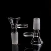 Thick Round Funnel Glass Bowl Herb Dry Oil Burners With Handle 14mm 18mm male Slide bowl piece For smoking Accessories Glass Bongs Bubble