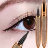 Bling Diamond Magic Magnetic Eyeliner Långvarig Flytande Eyeliner Stark Sug Magnetisk Ögonfransögonfodral Svart Kaffe Transparent 3Color