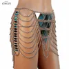 Chran Mirror Chain Skirt Metallic Skirt Lingerie Disco Party Mini Dress Bress Beach Cover Up Chain Necklace Bra Bralette Jewelry CRM282 T200509546391