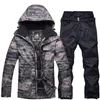 New Mens Camouflage Ski Suit Waterproof Breathable Snowboard Jacket Winter Snow Pants Suits Male Skiing and Snowboarding Sets1