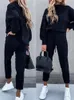 F2020 vrouwen casual outfit lange mouw sweatshirt top broek set voor dames vrouwelijke herfst winter trainingspak twee stuk recreatiesporten