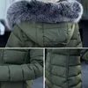 Femmes Manteau Long Lady Hiver Parkas Vestes Col De Fourrure Épaisse Capuche Plein Survêtement Chaud Casaco Feminina Inverno Épaissir 201217