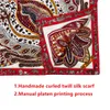 90 cm Merk Paisley Bandana Foulard Square Sjaal Vrouwen Twill Zijde Sjaal Merk Hijab Sjaal Handgemaakte Gekrulde Nieuwe Design Head Scarf Y201024