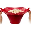 Silicone Red Green Popcorn bowl Home Microwaveable Pop Corn Maker Bowl Microwave Safe Popcorn Bakingwares Bucket 201214