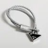 Designer Weave Bracelets en cuir Bracelet de mode de luxe Triangle Logo Bijoux pour homme et femme