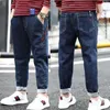 Одежда для мальчиков 3-11T мальчики весенний хлопок длинные брюки детские джинсы детские корейские джинсовые брюки подростки высококачественные брюки F1203